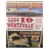 Carson and Barnes Circus poster-will take out of f