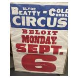 Beatty and Cole circus poster-will take out and ro