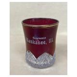 Souvenir of KANKAKEE Illinois glass
