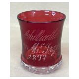 1897 Chillicothe, Ohio souvenir glass Mary Gregory