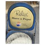 Pepsi-Cola vintage fold up metal chair