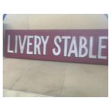 Live stable canvas sign