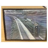 Western train framed print