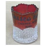 1889 flash glass Casper Wyoming toothpick holder