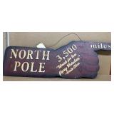 North Pole 3500 miles wooden sign