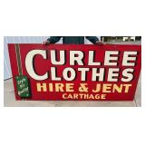 CURLEE clothes, Hire & Jent. Carthage, TN Sign