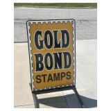 Gold bond stamp, sign, double-sided