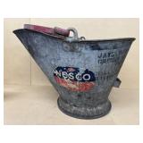 Galvanized, coal bucket, Miller Brothers,