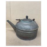 Large copper metal tea pot