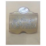 The village toy maker wooden sign