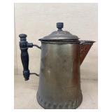 Brass and metal coffee pot