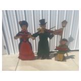 Christmas carolers wooden store display stand-up