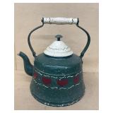 Teapot hand-painted with hearts