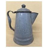 Gray enamel coffee pot