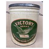 Victory brand lard can