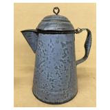 Grey enamel coffee pot