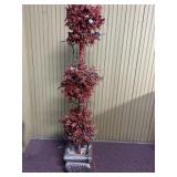 Pre-lit red Christmas tree 5 foot