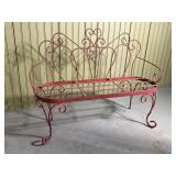 Wrought iron bench, doll size