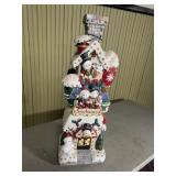 Light up snow factory, ceramic 3 foot tall