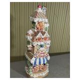 Candy house ceramic Christmas display 3 foot tall