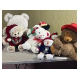 Christmas bear plush lot