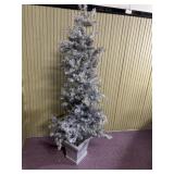 6 foot white silver Christmas tree
