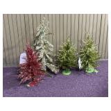 (4) tabletop Christmas  trees