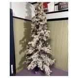 White 8 foot light up Christmas tree