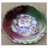 Colorful flower, deep hand-painted bowl