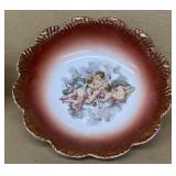 Angels playing hand-painted bowl