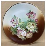 Germany hand-painted rose plate