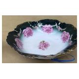 Hand-painted rose deep bowl
