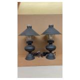 Kerosene style bedroom lamps