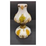 Hand painted oil lamp *shade repaired*