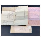 1922 Korean Site Map and Letter