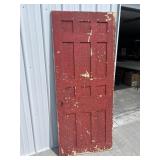 6 foot red painted door
