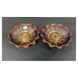 Federal Sunburst Candle Holders