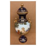 French Sevres style lidded urn