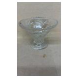 Pressed Glass Pedestal Bowl