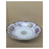 Vegetable bowl, hand-painted flower design