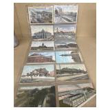 Early 1900s postcards of train stations