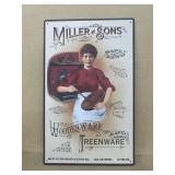 Miller and sons wooden ware sign