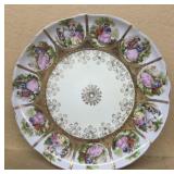 Victorian pattern, hand painted plate