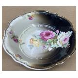 Hand painted bowl with roses