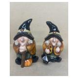 Porcelain Halloween witch decorations