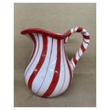 Christmas peppermint swirl water pitcher