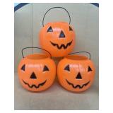 (3) blow, mold, Halloween pumpkin baskets
