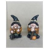 Halloween porcelain witch decorations