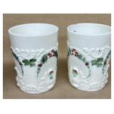 Custard glass tumblers