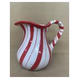 Candy cane, striped water pitcher Christmas